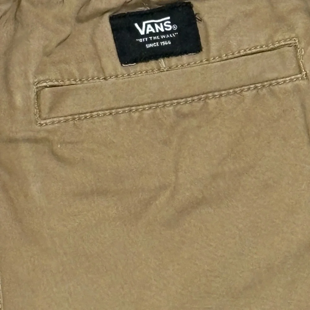 Vans Boys Elastic Waist Shorts Black and Gray Checkerboard & Khaki Size 10/12 M